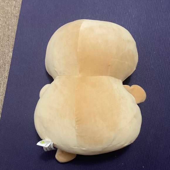 Adorable Tan Gingerbread Plush with Green Bow - Picture 2 of 6